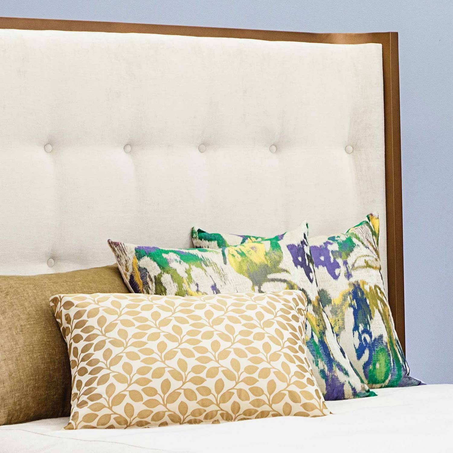Broadway Upholstered Iron Bed by Wesley Allen - Image 8